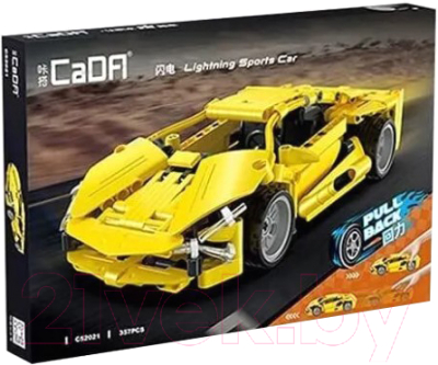 Конструктор инерционный CaDa Спортивный Автомобиль. Молния / C52021W - фото