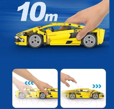 Конструктор инерционный CaDa Спортивный Автомобиль. Молния / C52021W