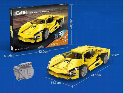 Конструктор инерционный CaDa Спортивный Автомобиль. Молния / C52021W