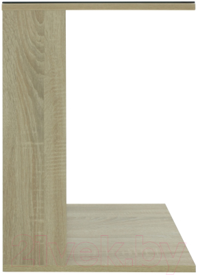 Журнальный столик Мебелик BeautyStyle 3 (сонома/стекло черное)