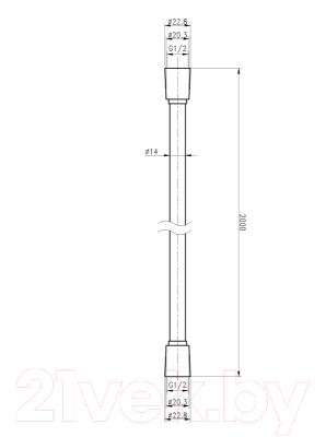 Душевой шланг Cezares CZR-FMD-200-NOP