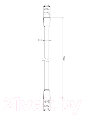 Душевой шланг Cezares CZR-FMD-150-01