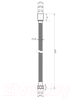 Душевой шланг Cezares CZR-FMM-200-01