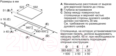 Индукционная варочная панель Bosch PUE63KBB5E