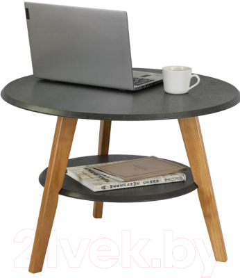 Журнальный столик Мебелик BeautyStyle 17 (серый бетон/бук)