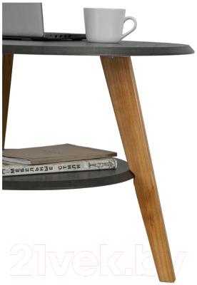 Журнальный столик Мебелик BeautyStyle 17 (серый бетон/бук)