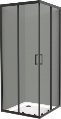 Душевой уголок BelBagno UNO-195-A-2-100-C-NERO - фото