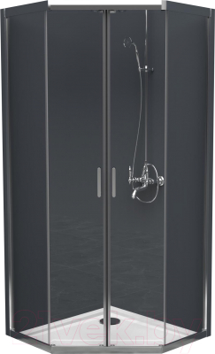 Душевой уголок BelBagno UNO-195-P-2-100-C-Cr - фото