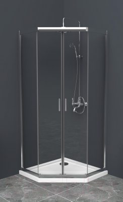 Душевой уголок BelBagno UNO-195-P-2-100-C-Cr