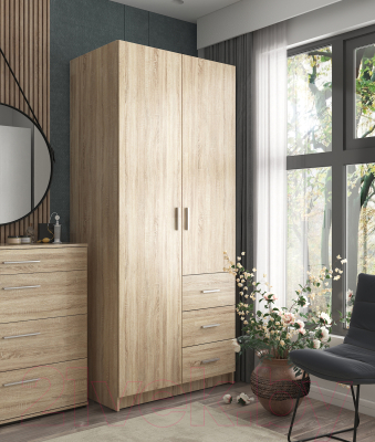 Шкаф Евва УН-02-03/S (дуб сонома)