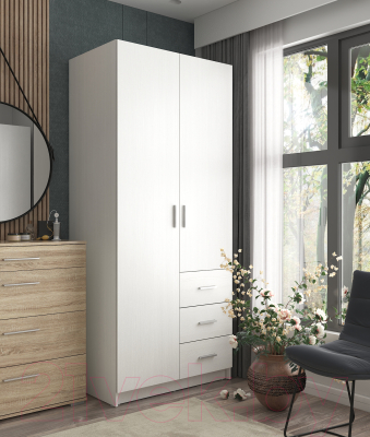 Шкаф Евва УН-02-03/B (бодега белый)