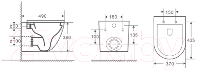 Унитаз подвесной Grossman GR-4455SQ