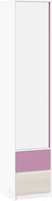 Шкаф-пенал ТриЯ Сканди СМ-386.07.21-20 (дуб гарден/белый/лиловый) - фото
