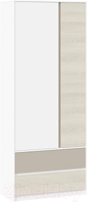 Шкаф ТриЯ Сканди СМ-386.07.26-26 (дуб гарден/белый/глиняный серый) - фото