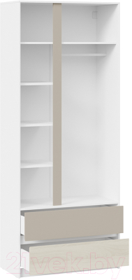 Шкаф ТриЯ Сканди СМ-386.07.26-26 (дуб гарден/белый/глиняный серый)