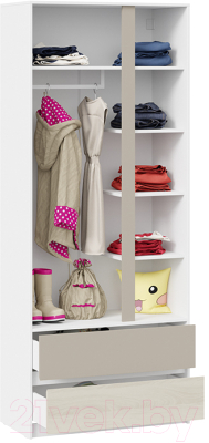 Шкаф ТриЯ Сканди СМ-386.07.26-26 (дуб гарден/белый/глиняный серый)