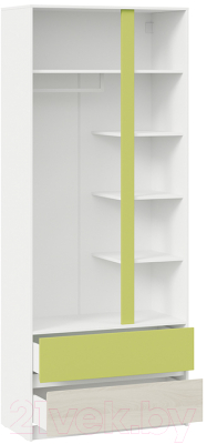 Шкаф ТриЯ Сканди СМ-386.07.26-26 (дуб гарден/белый/зеленый)