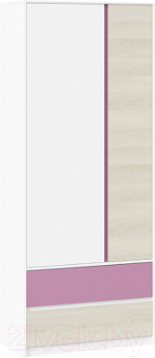 Шкаф ТриЯ Сканди СМ-386.07.26-26 (дуб гарден/белый/лиловый) - фото