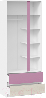 Шкаф ТриЯ Сканди СМ-386.07.26-26 (дуб гарден/белый/лиловый)