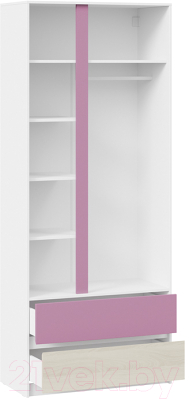 Шкаф ТриЯ Сканди СМ-386.07.26-26 (дуб гарден/белый/лиловый)
