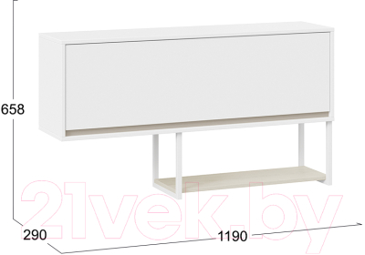 Шкаф навесной ТриЯ Сканди ТД-386.15.011 (дуб гарден/белый/глиняный серый)
