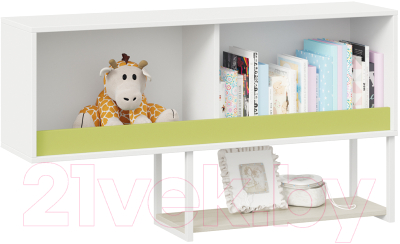 Шкаф навесной ТриЯ Сканди ТД-386.15.011 (дуб гарден/белый/зеленый)