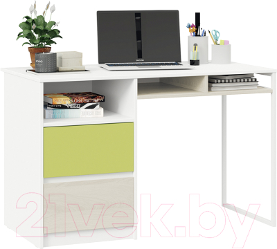Письменный стол ТриЯ Сканди ТД-386.15.02-20 (дуб гарден/белый/зеленый)