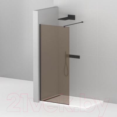 Душевая стенка Cezares LIBERTA-L-1-100-120-BR-NERO