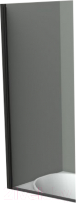 Стеклянная шторка для ванны BelBagno UNO-V-1-90/150-C-NERO - фото