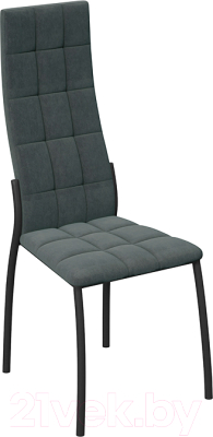 Стул ТриЯ Кредо (черный муар/микровелюр боска 26 темно-серый) - фото