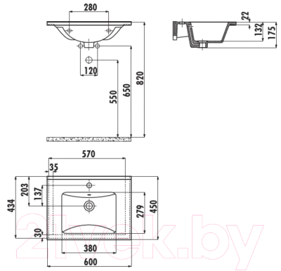 Тумба с умывальником ЗОВ Софи 60 / S60MW0MAGVA-SU60