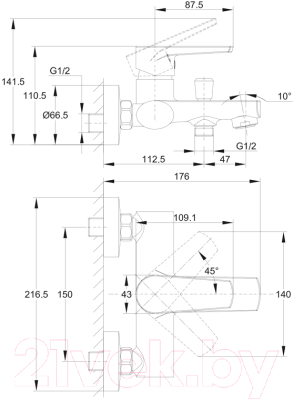 Смеситель Cersanit Moduo 64097