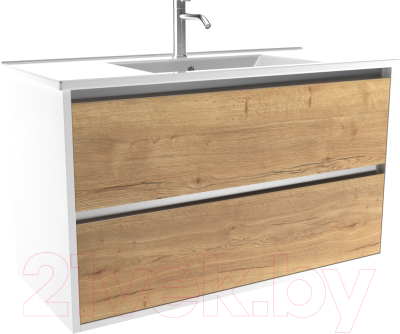 Тумба с умывальником ЗОВ Женева 100 / J100LWP0MHMC1A-SU100 - фото