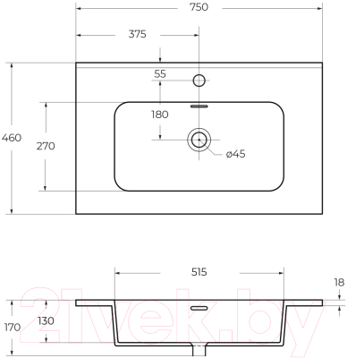 Умывальник Cezares 50201