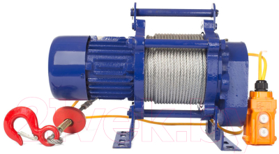 Лебедка электрическая TOR ЛЭК-300 E21 300кг 380В с канатом 30м / 1002135 - фото