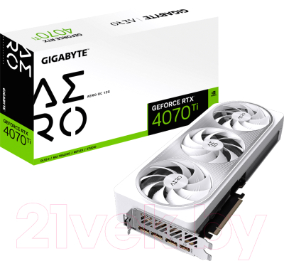 Видеокарта Gigabyte RTX 4070Ti Aero OC 12G (GV-N407TAERO OC-12GD)