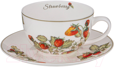 Чашка с блюдцем Lefard Strawberry / 85-1908 - фото