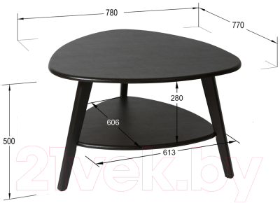 Журнальный столик Мебелик Бруклин