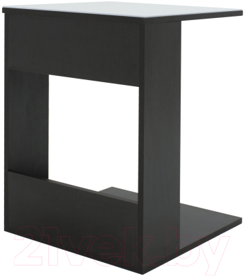 Приставной столик Мебелик BeautyStyle 3 (венге/стекло белое)