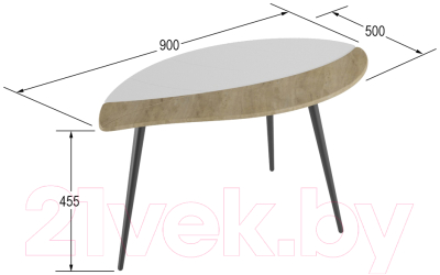 Журнальный столик Мебелик Лайм дуб