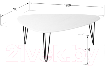 Журнальный столик Мебелик Престон