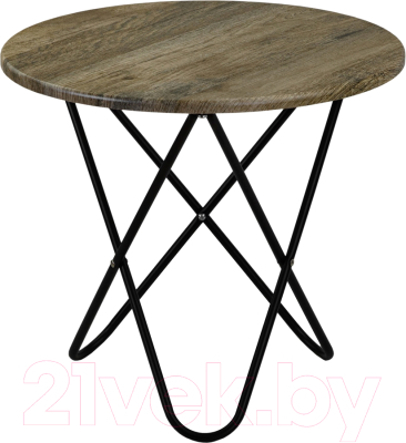 Журнальный столик Мебелик BeautyStyle 20 (дуб крымский состаренный/черный) - фото