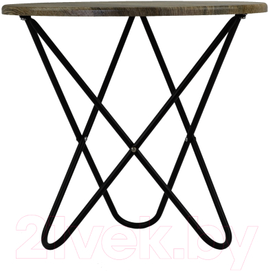 Журнальный столик Мебелик BeautyStyle 20 (дуб крымский состаренный/черный)