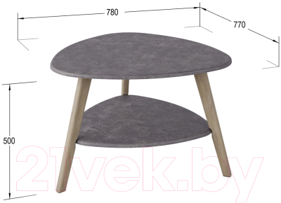 Журнальный столик Мебелик Бруклин