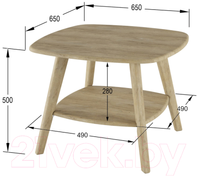 Журнальный столик Мебелик Хадсон