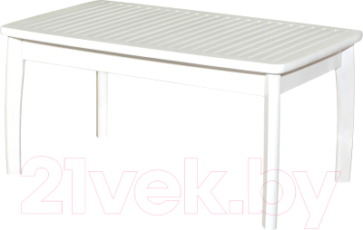 Журнальный столик Мебелик Массив решетка (снег) - фото