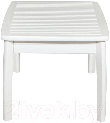 Журнальный столик Мебелик Массив решетка (снег)