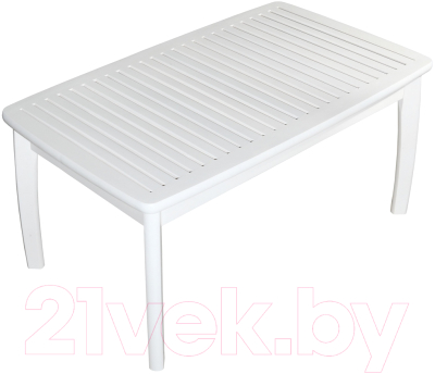 Журнальный столик Мебелик Массив решетка (снег)