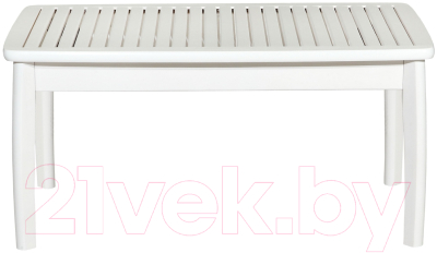 Журнальный столик Мебелик Массив решетка (снег)