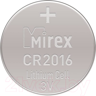 Комплект батареек Mirex CR2016 / 23702-CR2016-E2